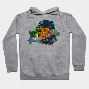 Spirograph Patterned Belarus Oblasts Map Hoodie